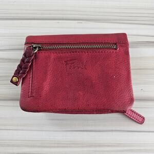 Fossil Red Leather Small Wallet